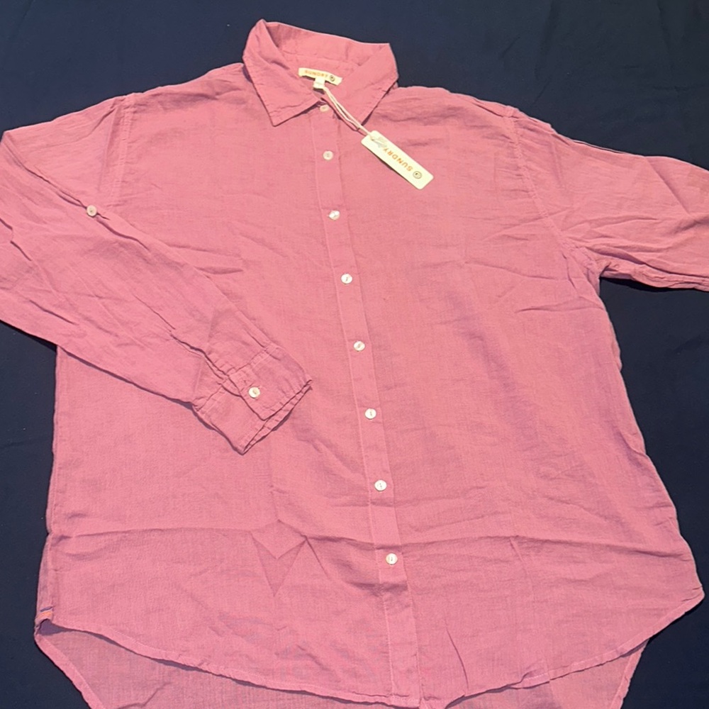 Womens Light-Purple Button-Up Shirt
